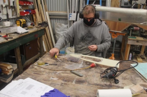 Trimming OD, whilst trying out a home made mask, so I can be part of the mask debate...