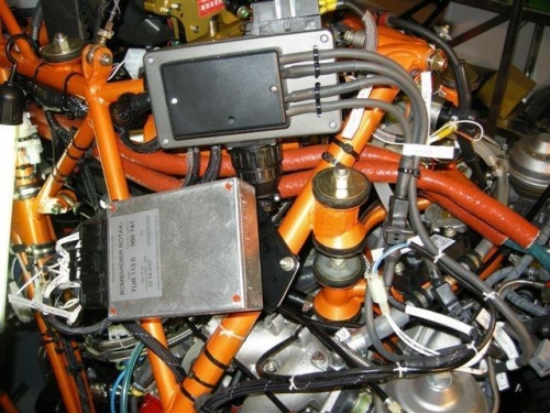 Mapper card, mounted on top of engine wiring box