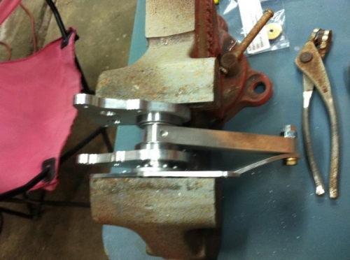 Transfer Drill Lower Bellcrank Arm to Spindle