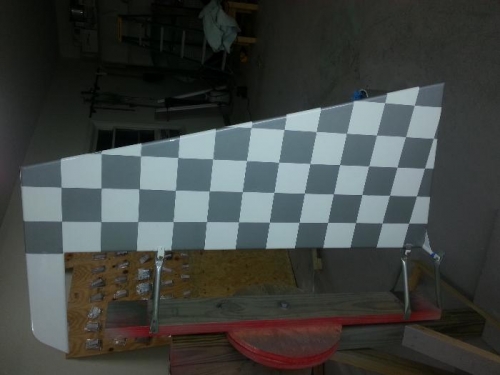 Checker board painted