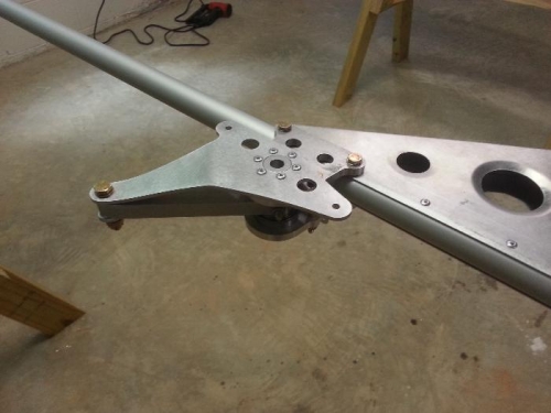 Left wing aileron bellcrank