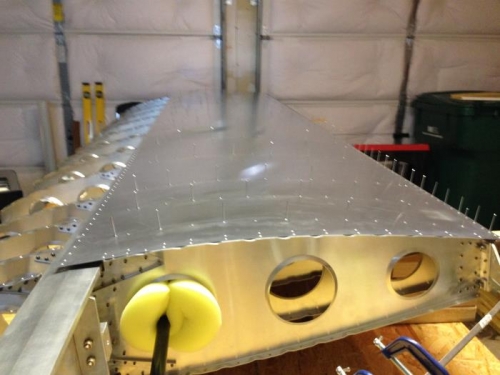 Attached Aft Upper Skin of RH Wing.