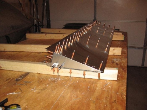 control horn pre-drilled & clecoed in place