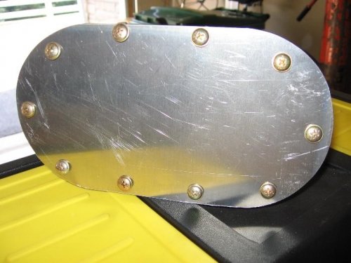 outside of access plate