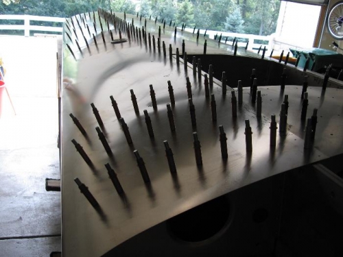 All holes drilled to size and clecoed