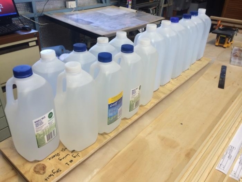 Water bottles for the required clamping pressure