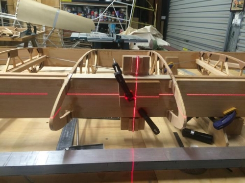 Using the laser to align the jig