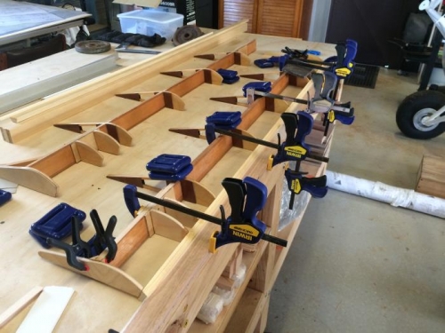 Leading edge glued and clamped