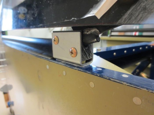 Canopy rear guide blocks installed