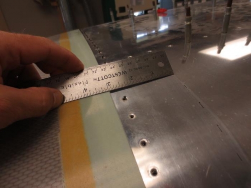 Measuring back 3 inches