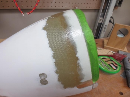 Building up left wheel pant