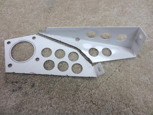 Cutting bracket in two