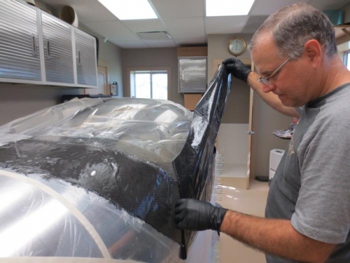 Removing plastic backer