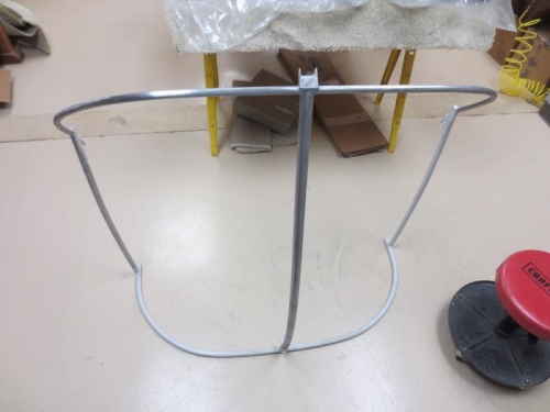 Sanding the canopy frame