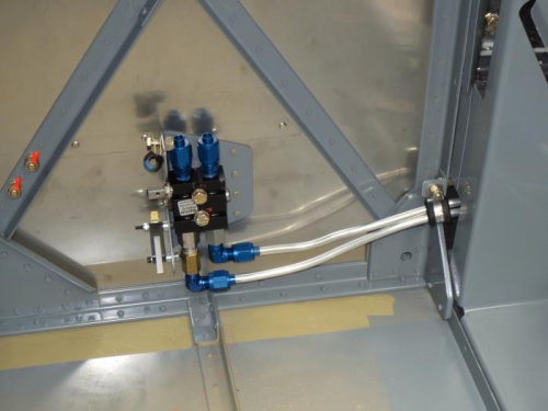 Brake lines to parking brake