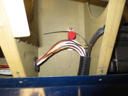 Wiring from rear of aircraft