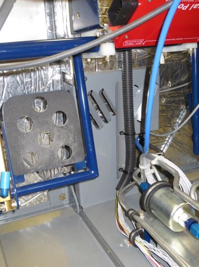 Electical line tie wrapped in place