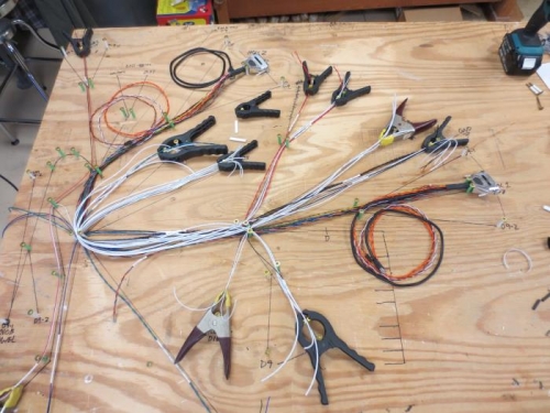 Working on main wiring harness