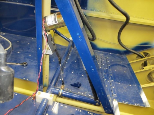 Flap position sensor installed