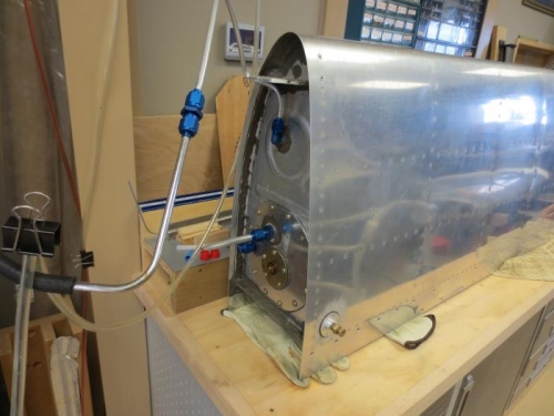 Pressure testing left tank