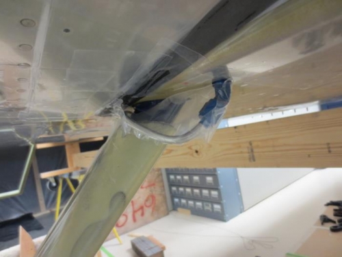 Right brake line rerouted