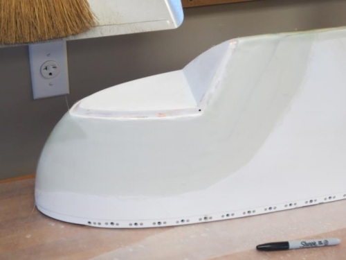 Thin layer of fiberglass