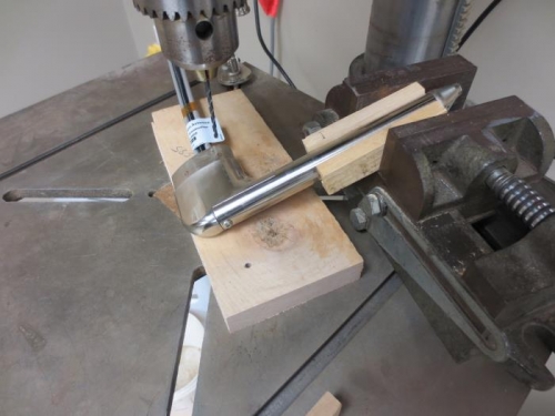 Drilling the holes in pitot tube