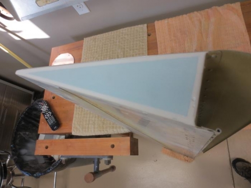 Installed foam in end of flap