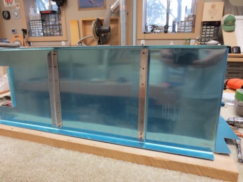 Bottom of fuel console before riveting