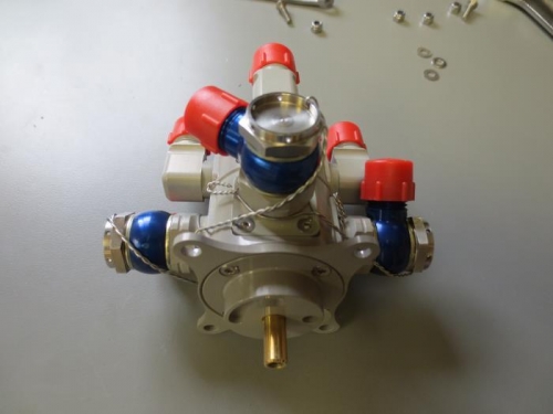 Safety wired the fittings