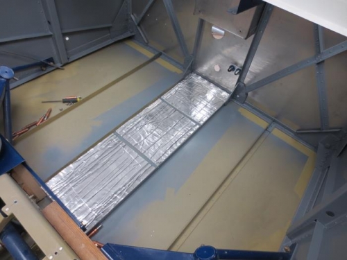 Installed deadening material