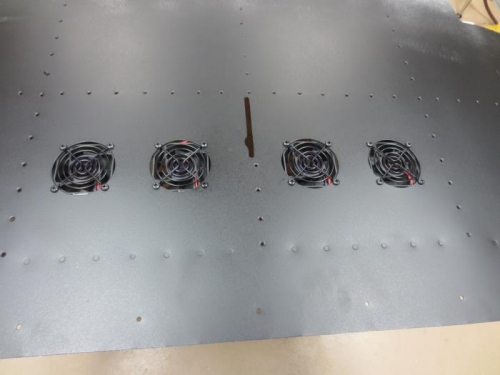 Top view of defrost fans