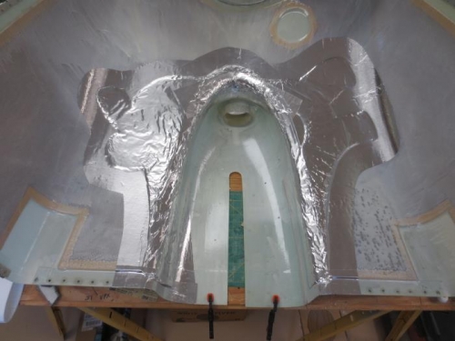 Fiberfrax under SS foil