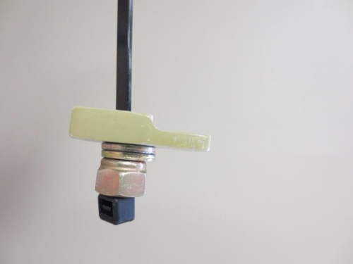 Stacked parts on the zip tie (I reversed the nut before inserting)