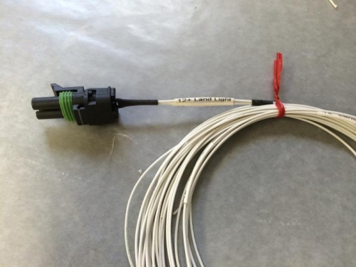 Landing light wiring harness