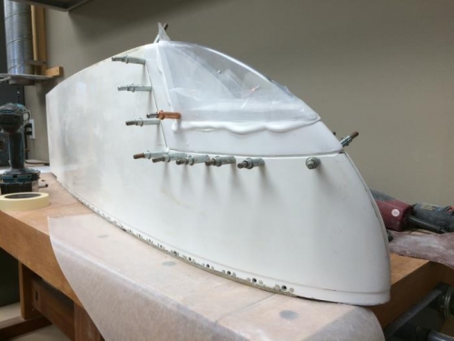 Left nav tip epoxied to wing tip