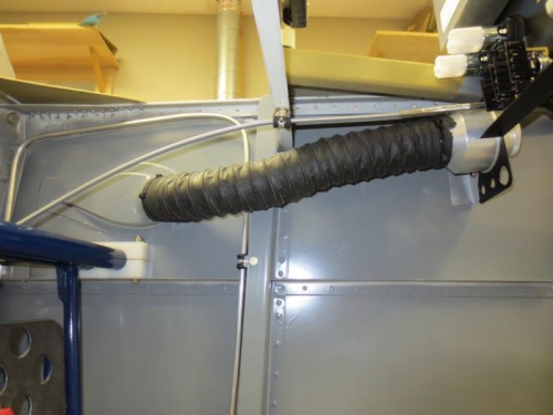 Under dash view of air vent