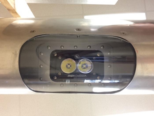 Left wing landing light