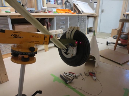 Aligning laser on bolt hole