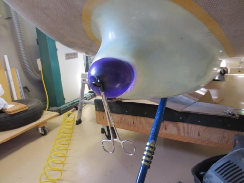 First layer of fiberglass installed