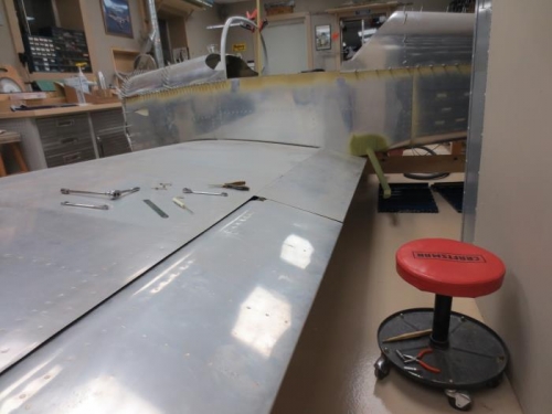 Left flap and aileron