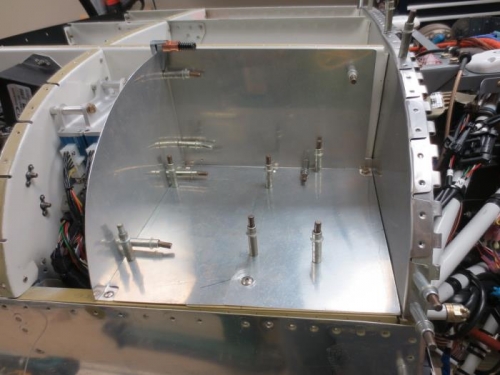 Front storage locker ready for paint