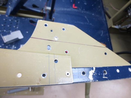 Line marked for material removal