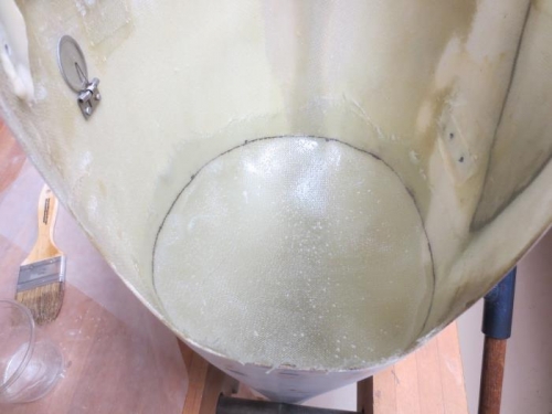 Installed rear partition