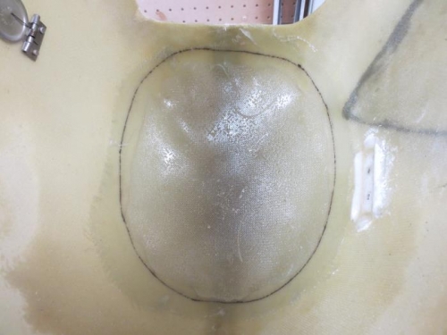 Installed rear partition 1