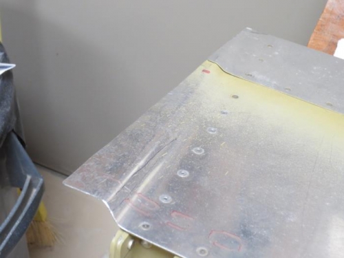 Underside left flap inboard