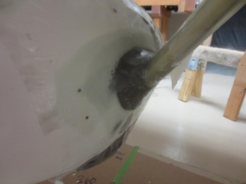 Gear pant fairing with 2 layers fiberglass