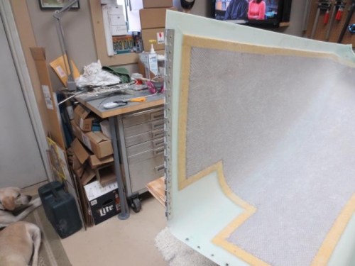 Other side glassed and riveted