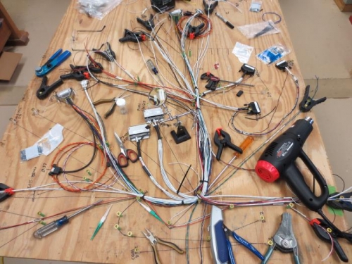 Harness under construction