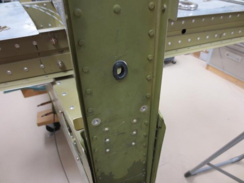 Rear position light wiring hole